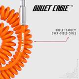 Bullet Cable 15′ Classic Orange Coil Cable