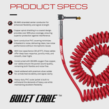 Bullet Cable 15′ Classic Red Coil Cable