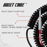 Bullet Cable 30′ Silent Black Coil Cable