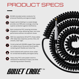 Bullet Cable 30′ Classic Black Coil Cable