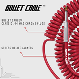 Bullet Cable 30′ Classic Red Coil Cable