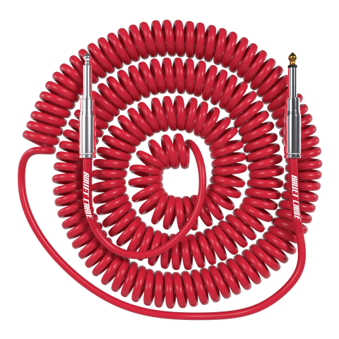 Bullet Cable 30′ Silent Red Coil Cable