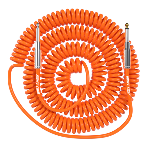 Bullet Cable 30′ Silent Orange Coil Cable