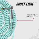 Bullet Cable 30′ Classic Seafoam Coil Cable