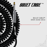 Bullet Cable 30′ Silent Black Coil Cable