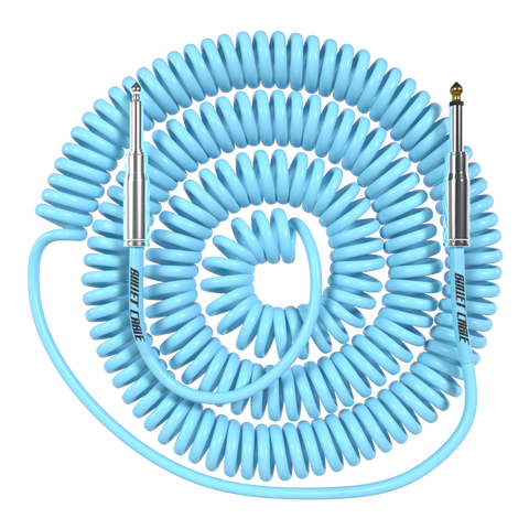 Bullet Cable 30′ Silent Robin Blue Coil Cable – LIMITED EDITION