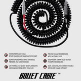 Bullet Cable 30′ Silent Black Coil Cable