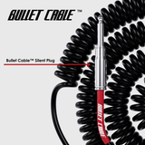 Bullet Cable 30′ Silent Black Coil Cable